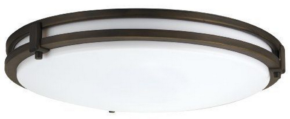 Lithonia Lighting-FMSATL 16 20840 BZA M4-Saturn - 16 Inch 4000K 23W 1 LED Square Flush Mount   Brushed Antique Bronze Finish with White Acrylic Glass
